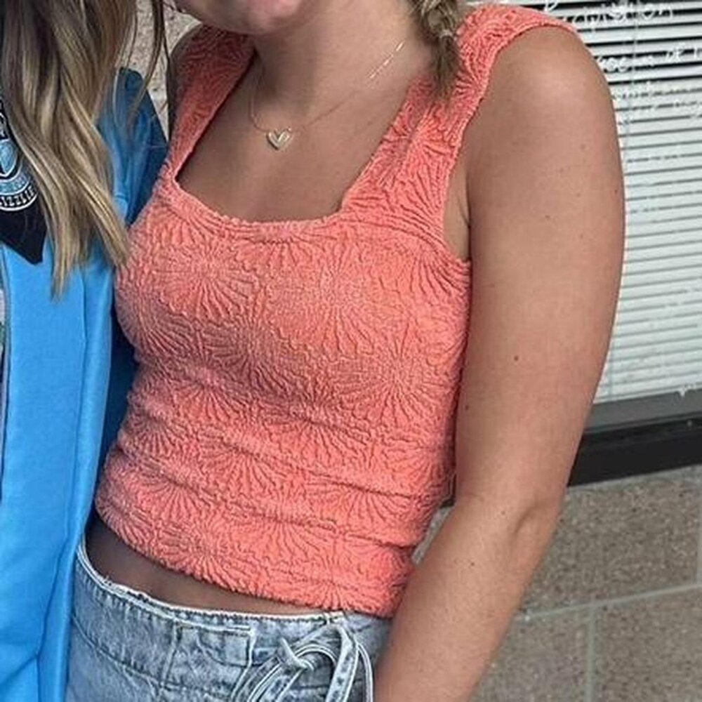 Free People Love Letter Cami Tank Rose Sienna M/L